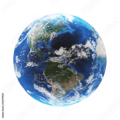 Fototapeta Naklejka Na Ścianę i Meble -  focus between north and south America, planet earth world globe 3d-illustration. elements of this image furnished by NASA