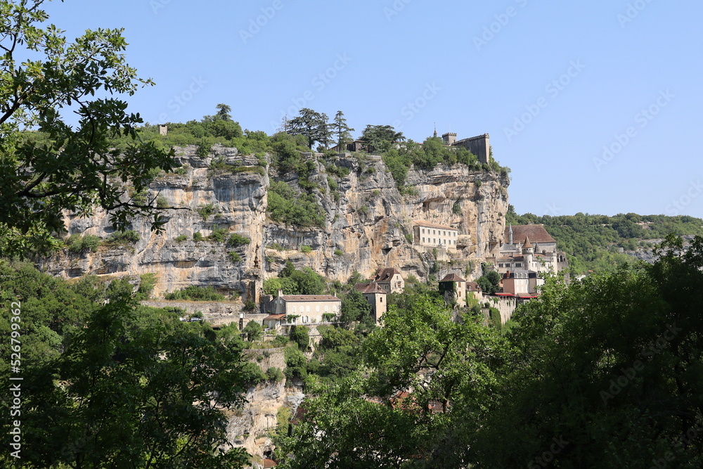 Vue d'ensemble de Rocamadour, village de Rocamadour, département du Lot, France