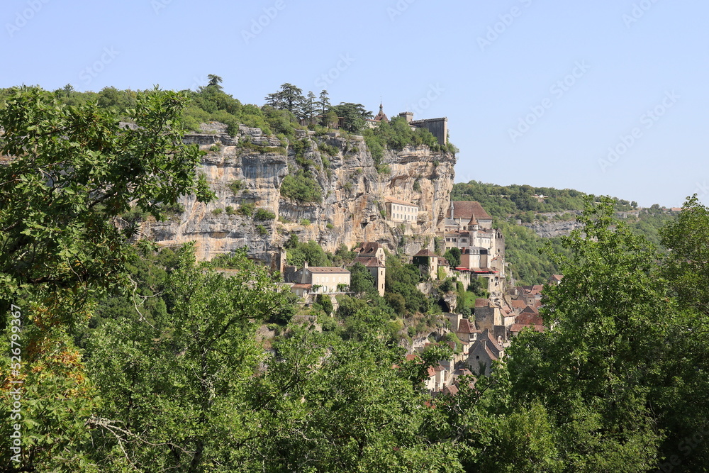 Vue d'ensemble de Rocamadour, village de Rocamadour, département du Lot, France