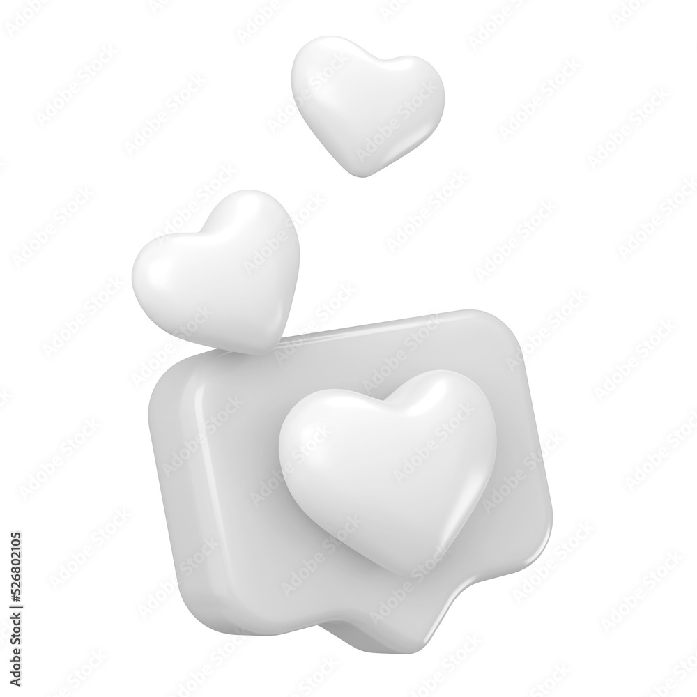 3D like icon. 3D element. 3D like icon. 3D element.