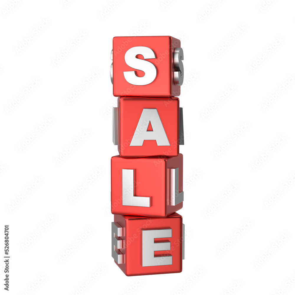 3D Sale box. Sale banner decoration. 3D Sale box. Sale banner decoration.