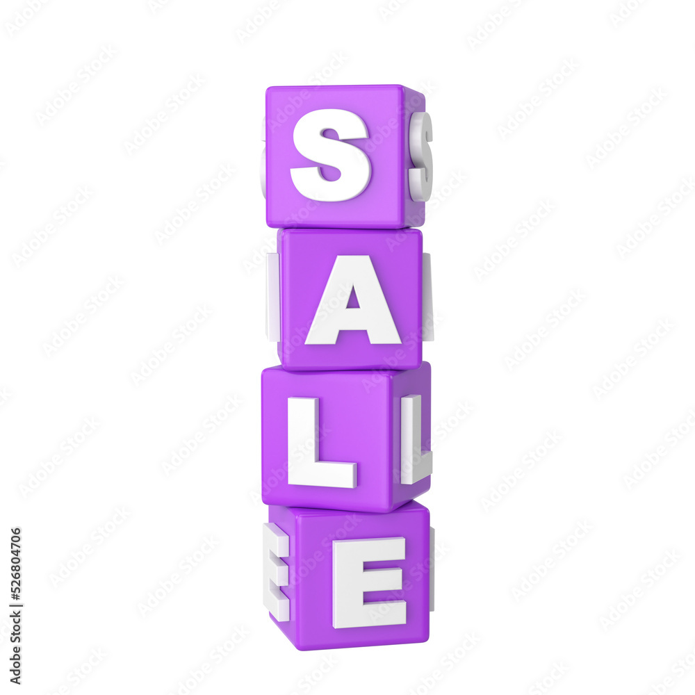3D Sale box. Sale banner decoration. 3D Sale box. Sale banner decoration.