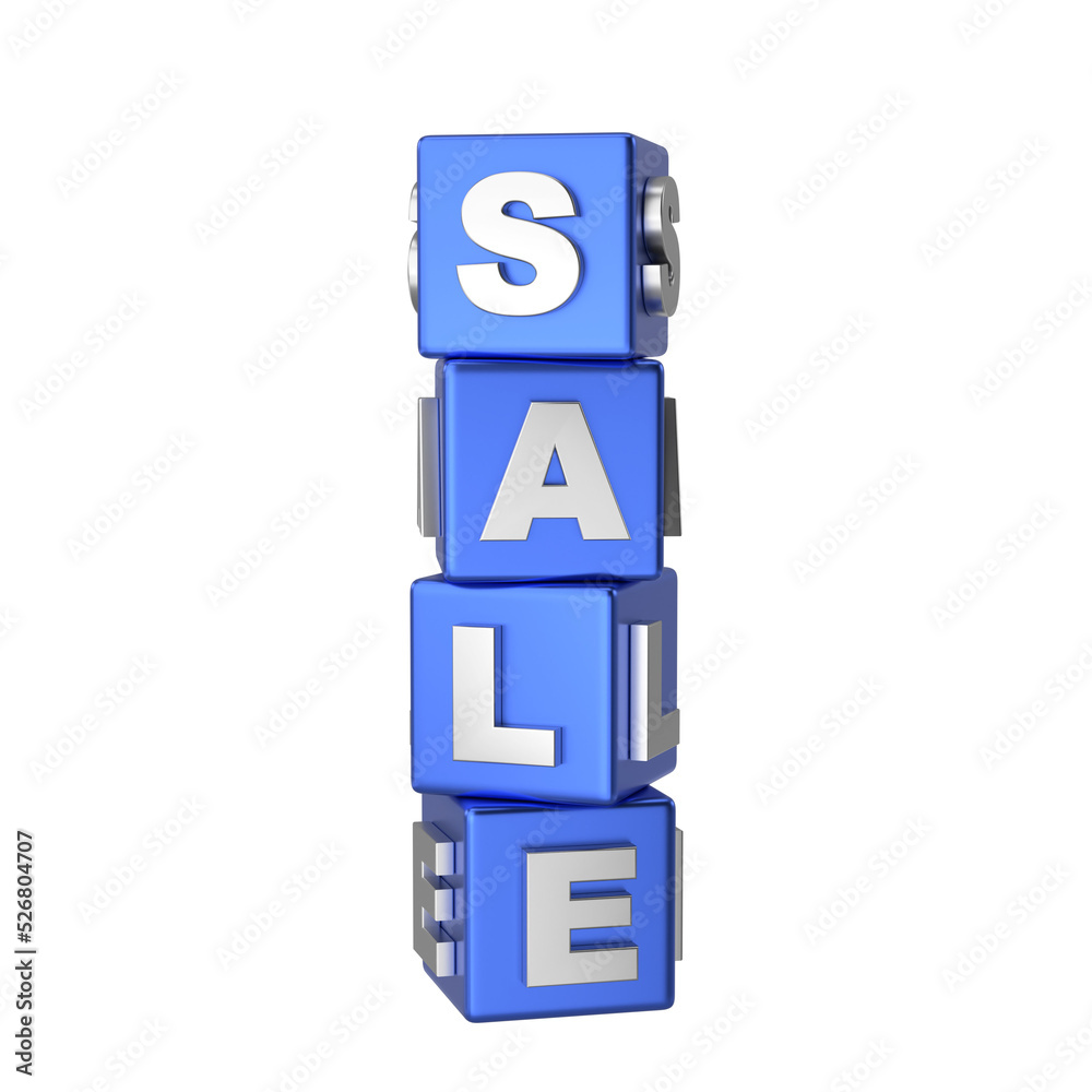 3D Sale box. Sale banner decoration. 3D Sale box. Sale banner decoration.