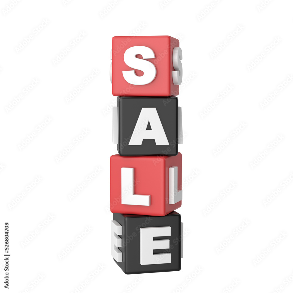 3D Sale box. Sale banner decoration. 3D Sale box. Sale banner decoration.