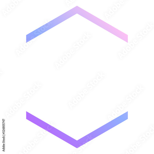 gradient infographic hexagon text box 