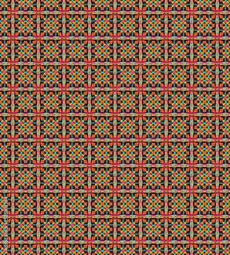 Abstract artistic illustration with geometric color shapes or colored drawings