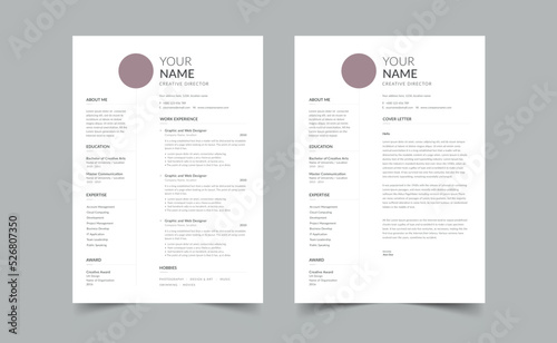Clean Resume Layout, Minimalist resume cv template, Resume design template