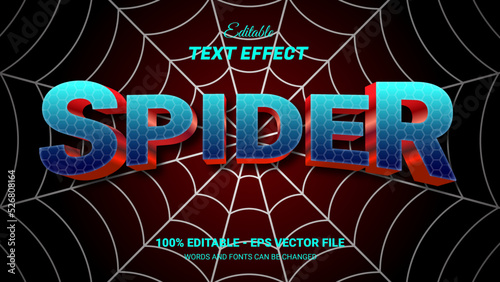 spider editable 3d text effect