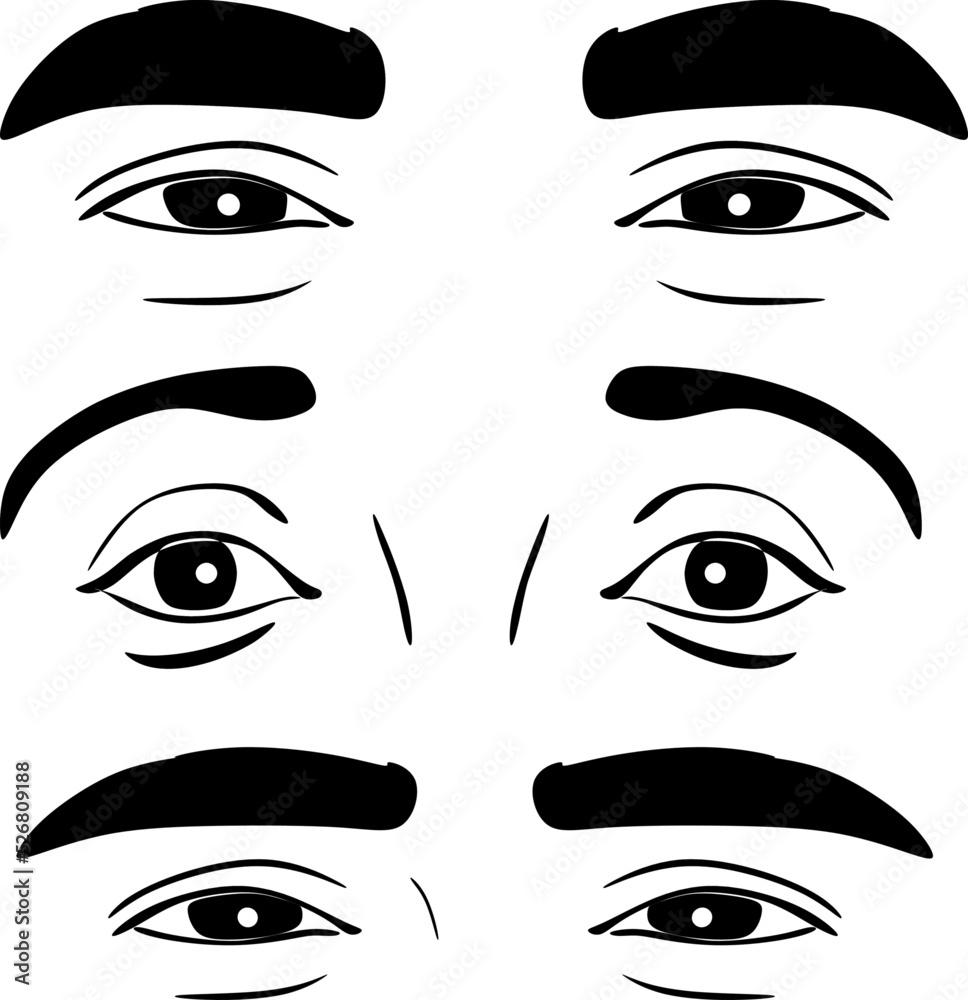 set of eyes vector design handmade collection set of eyes vector design handmade collection