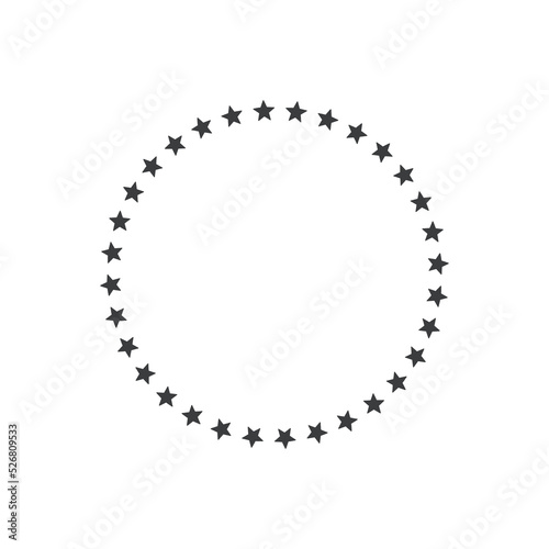 Stars Circle Flat Vector Icon