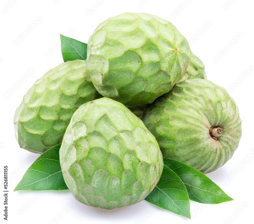 Custard apples isolated on white background. Custard apples isolated on white background.