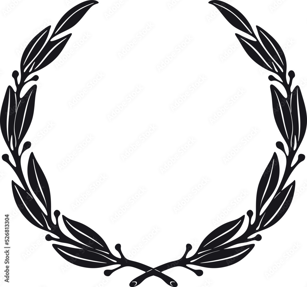 olive leaves frame handmade design vector