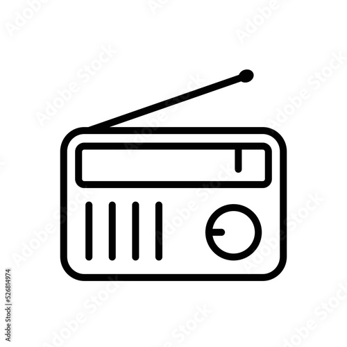 radio icon vector design template in white background