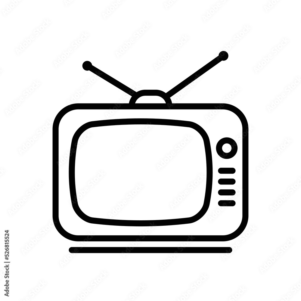 television icon vector design template in white background television icon vector design template in white background
