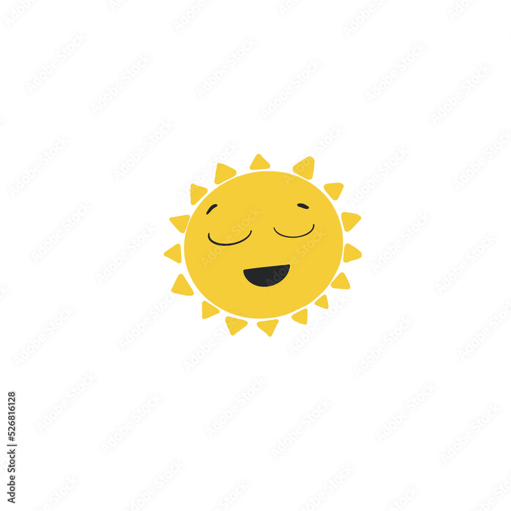 smiling sun cartoon