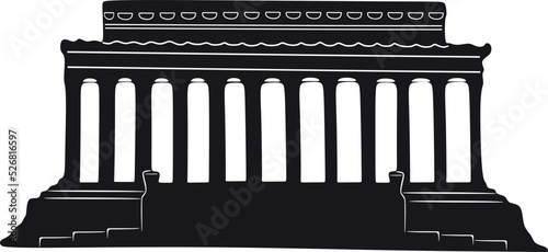american congress building vector design handmade