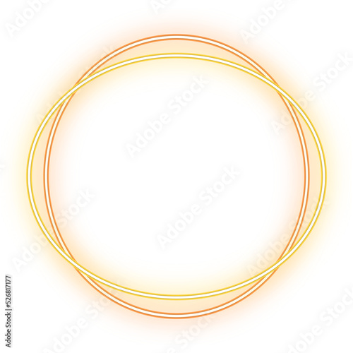 round neon frames
