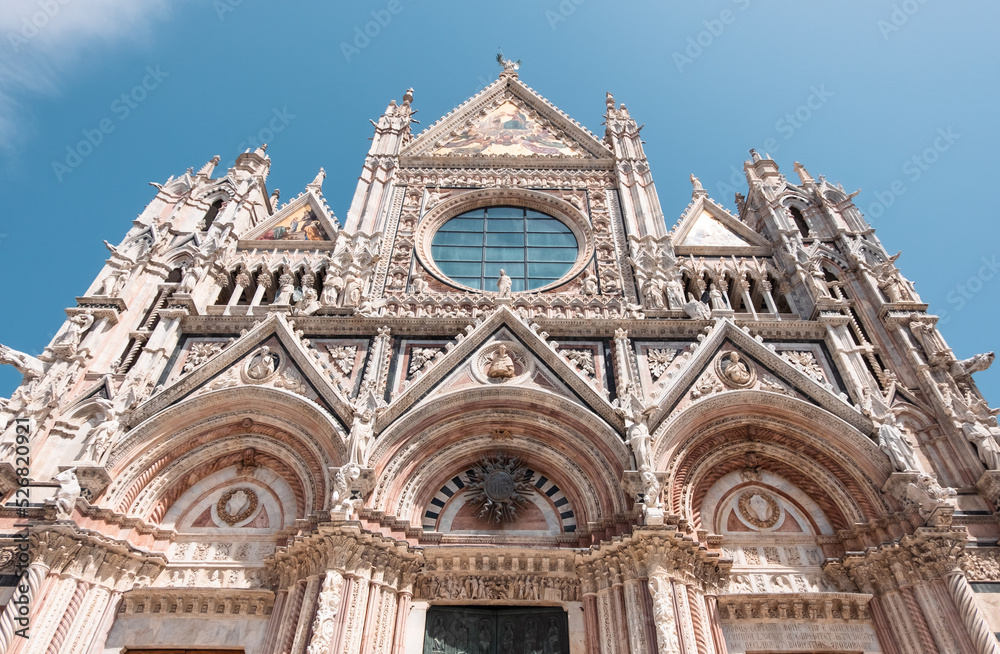 Beautiful view of Siena in Tuscany. Siena Palio day.