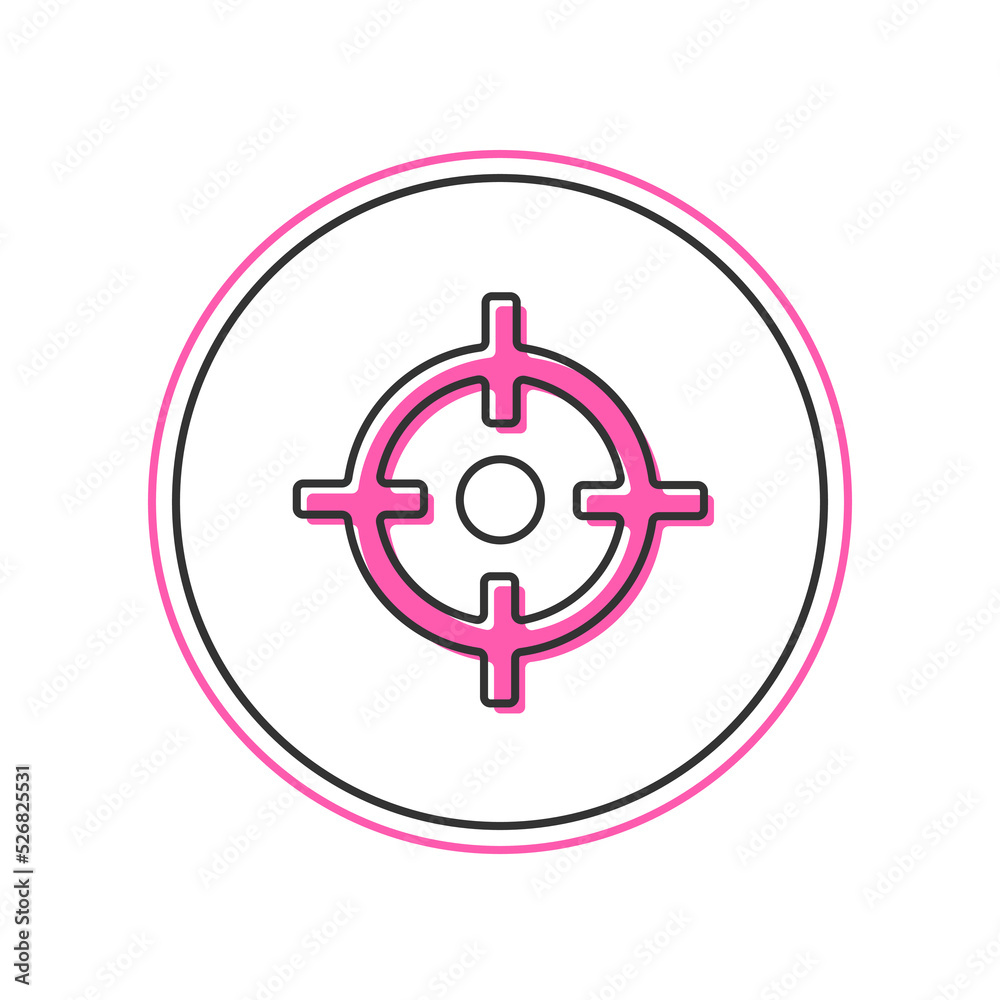 Filled outline Target sport icon isolated on white background. Clean target with numbers for shooting range or shooting. Vector Filled outline Target sport icon isolated on white background. Clean target with numbers for shooting range or shooting. Vector