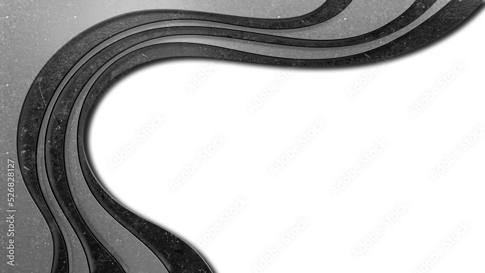 A 3d rendering image of concrete wall which decorate by Black steel. A 3d rendering image of concrete wall which decorate by Black steel.