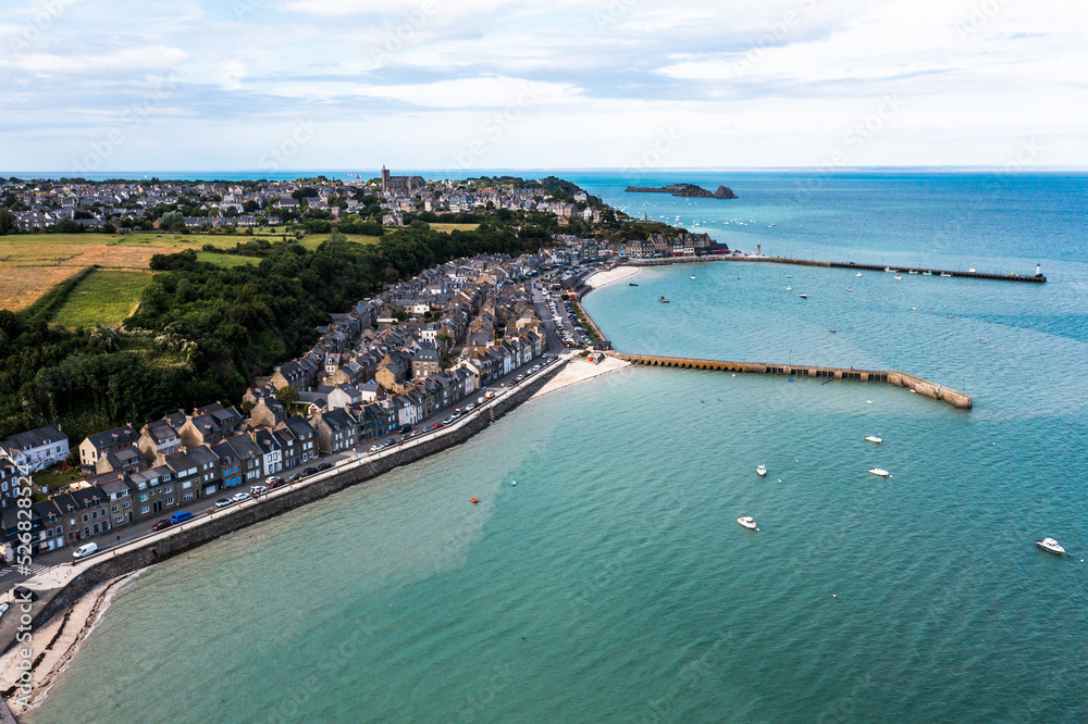.View of Cancale in France, city by the ocean, Brittany.