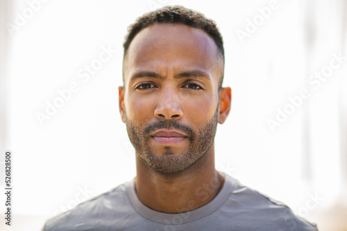 Portrait of serious african american man