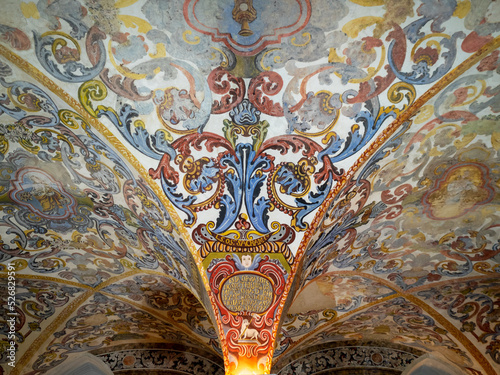 Vaulted ceiling frescos from the Chapter Room of the Convento da Conceição, Beja