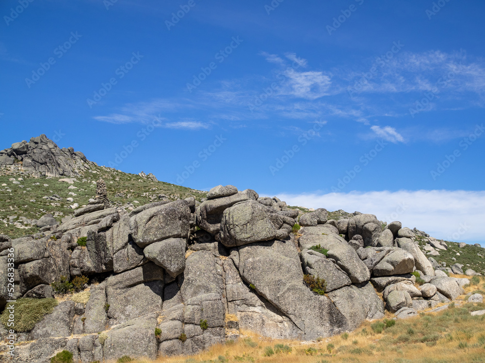 Stony landscape of Serra da Estrela, Portugal