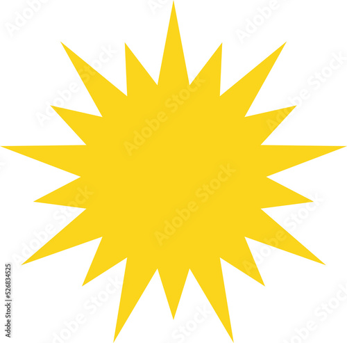 Yellow Burst Shape