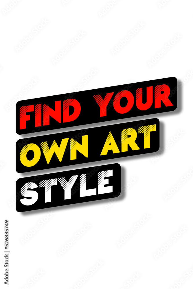 find your own art style typography t-shirt and apparel design