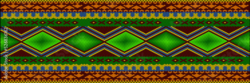  Folk ornament, national pattern, ethnic embroidery, ornamental texture, traditional geometric motives of the tribes of the African continent.