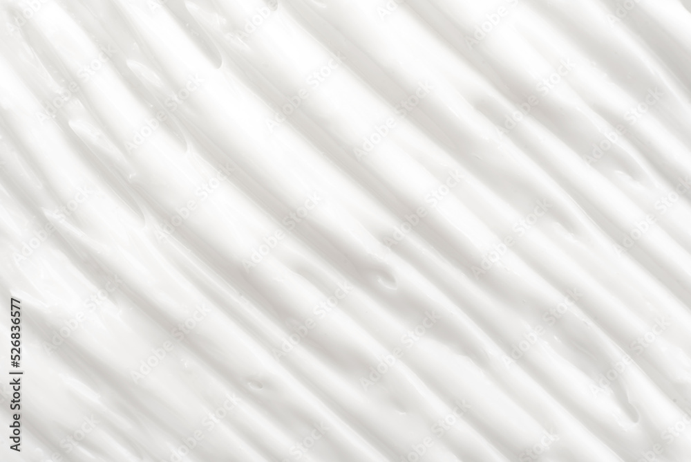 Obraz premium Texture of white cosmetic cream. Moisturizing cream background for dry skin care