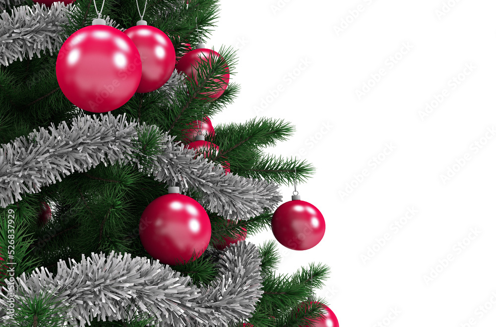 Holiday Season Christmas Tree with Red Ornaments 3D Rendered PNG Transparent Illustration. High Resolution Holiday Time Design Element. Holiday Season Christmas Tree with Red Ornaments 3D Rendered PNG Transparent Illustration. High Resolution Holiday Time Design Element.