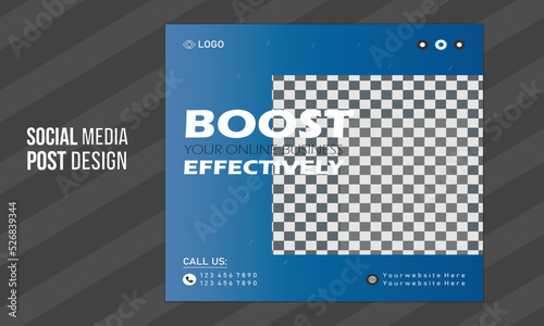 Digital marketing and social media post webinar design template
