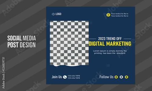 Digital marketing and social media post webinar design template