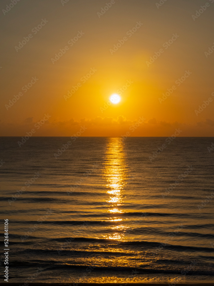 Sunrise on the beach of Palmeres (Valencia-Spain)