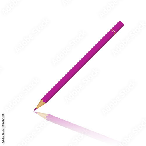 Realistic wooden pink pencil for school and preschool Art equipment