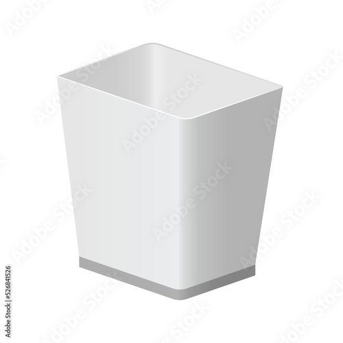 Trash bin or basket icon isolated on white background