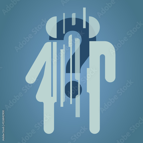 Grafik Gender Entscheidung, Geschlecht symbolisch