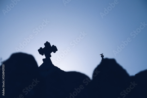 silhouette of a cross