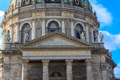 Canvas Print Frederik's Church, also known as Marble Church, in Copenhagen, Denmark