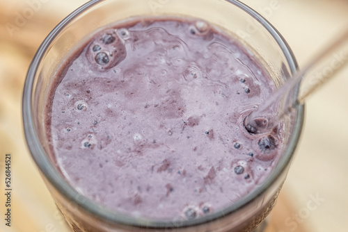 colorful blueberry smoothie