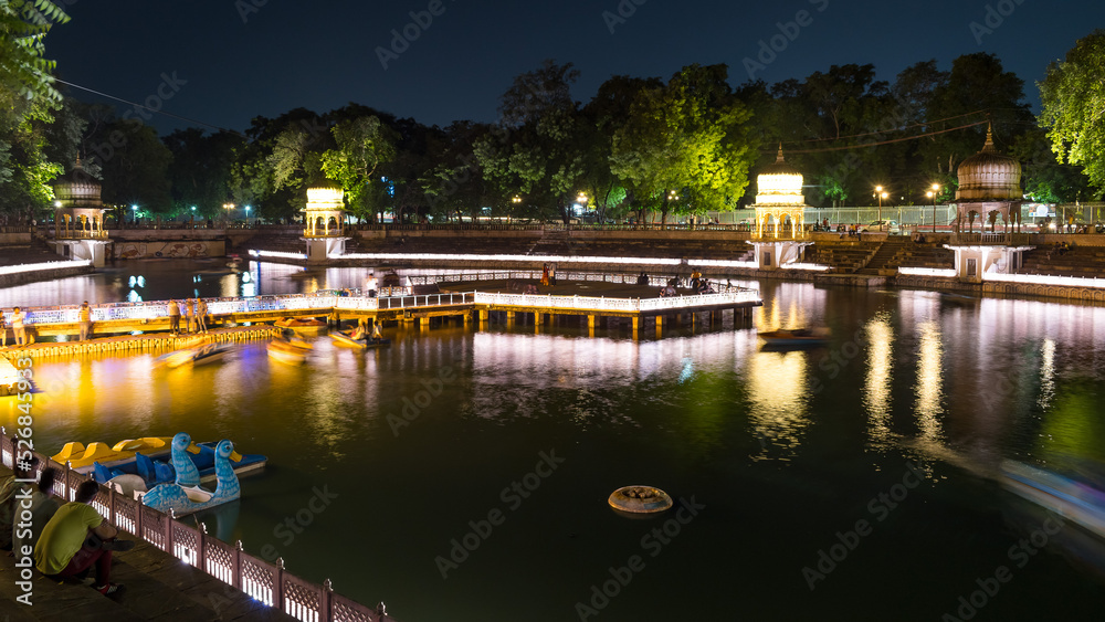 Baija Taal Cultural Complex is Gwalior latest attraction for tourists. Long exposure shot.