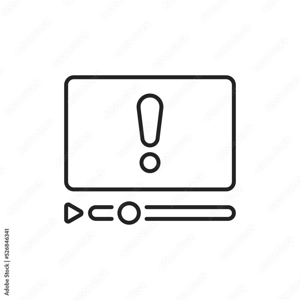 thin line video streaming with failure or error thin line video streaming with failure or error