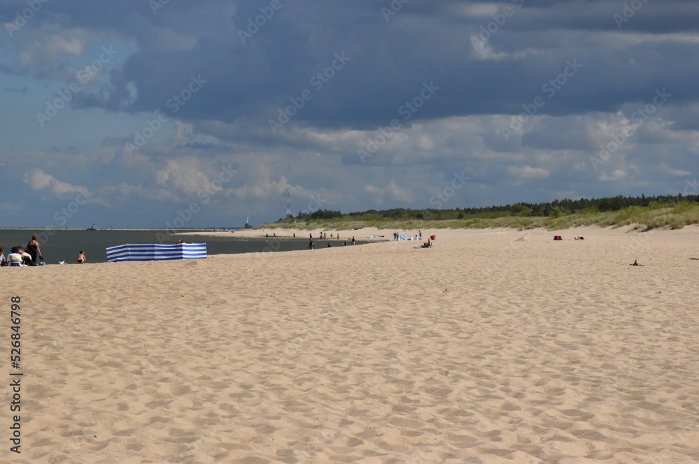 Stogi Beach in Danzig im Sommer
