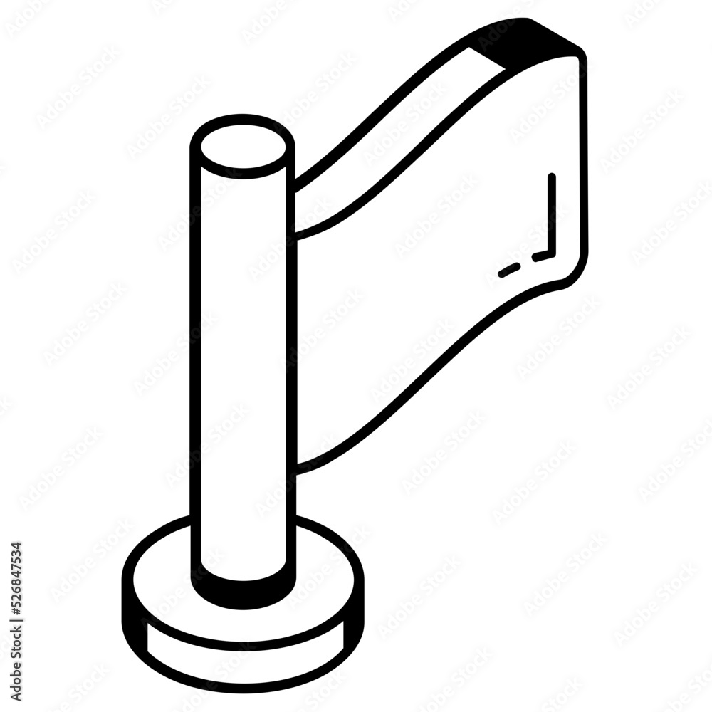 An outline vector icon of check point An outline vector icon of check point