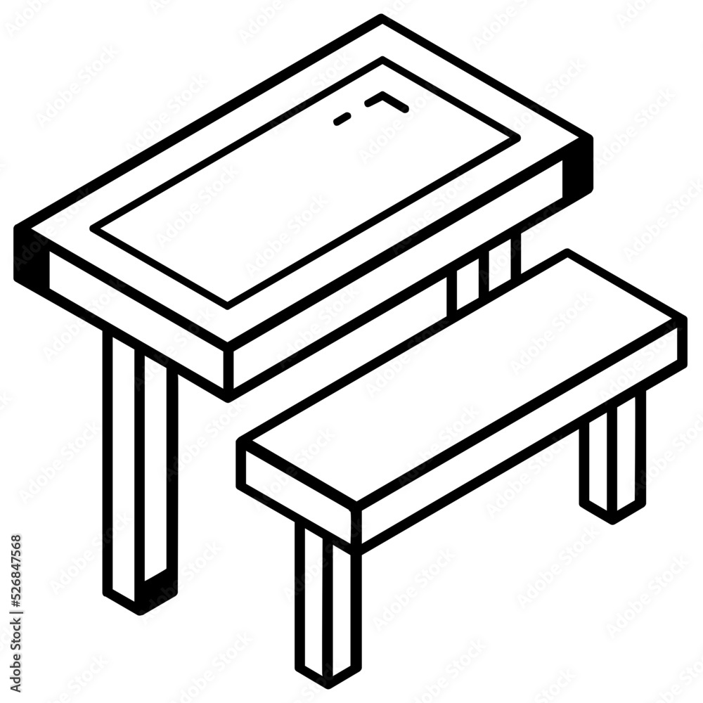 Look at this camping table outline icon Look at this camping table outline icon