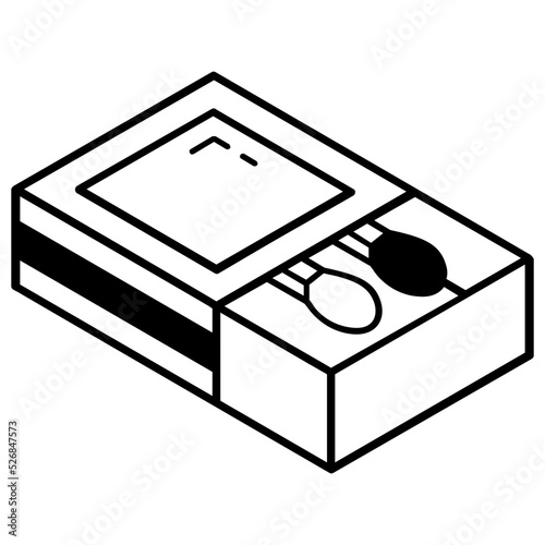 Premium outline icon of match box