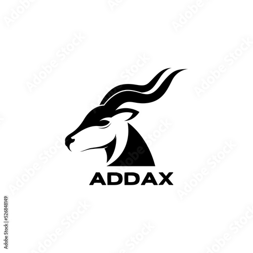 addax head logo design vector photo