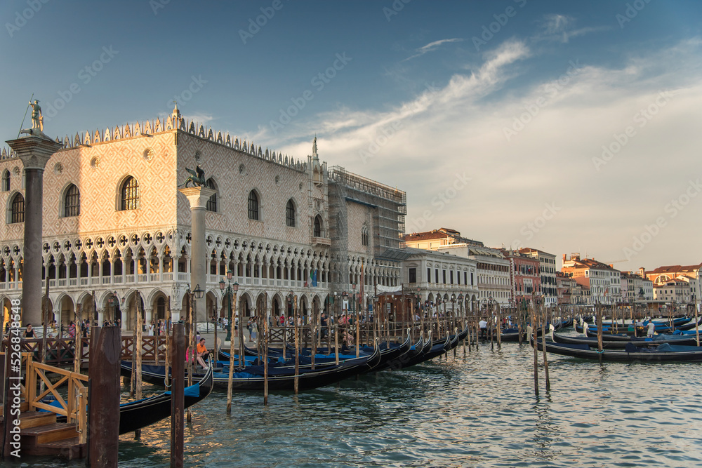 Obraz na płótnie Wenecja, pałac Dożów, most Rialto w salonie